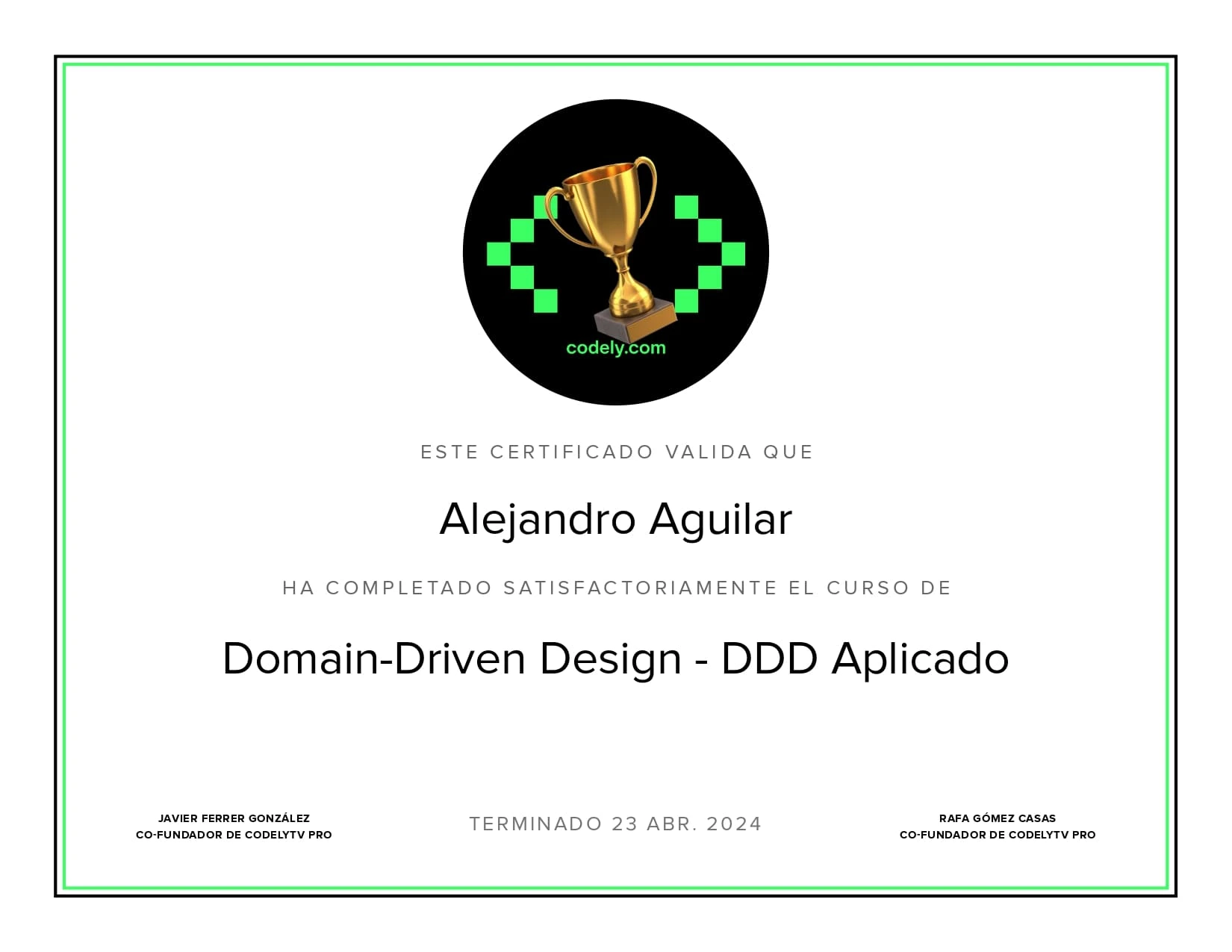 Certificado de Domain-Driven Design - DDD Aplicado
