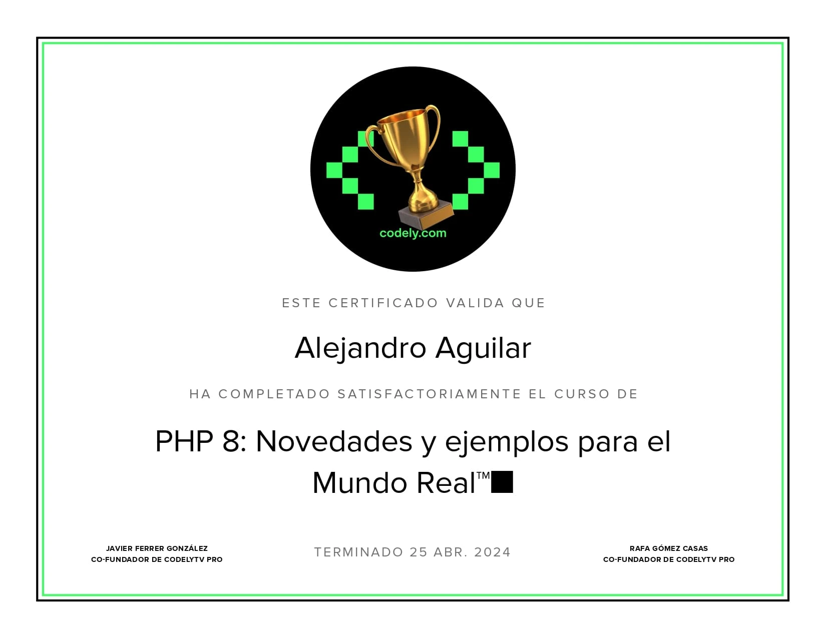 Certificado de PHP 8: Novedades y ejemplos para el Mundo Real