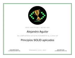 Certificado de Principios SOLID y Clean Code