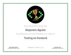 Certificado de Testing en frontend