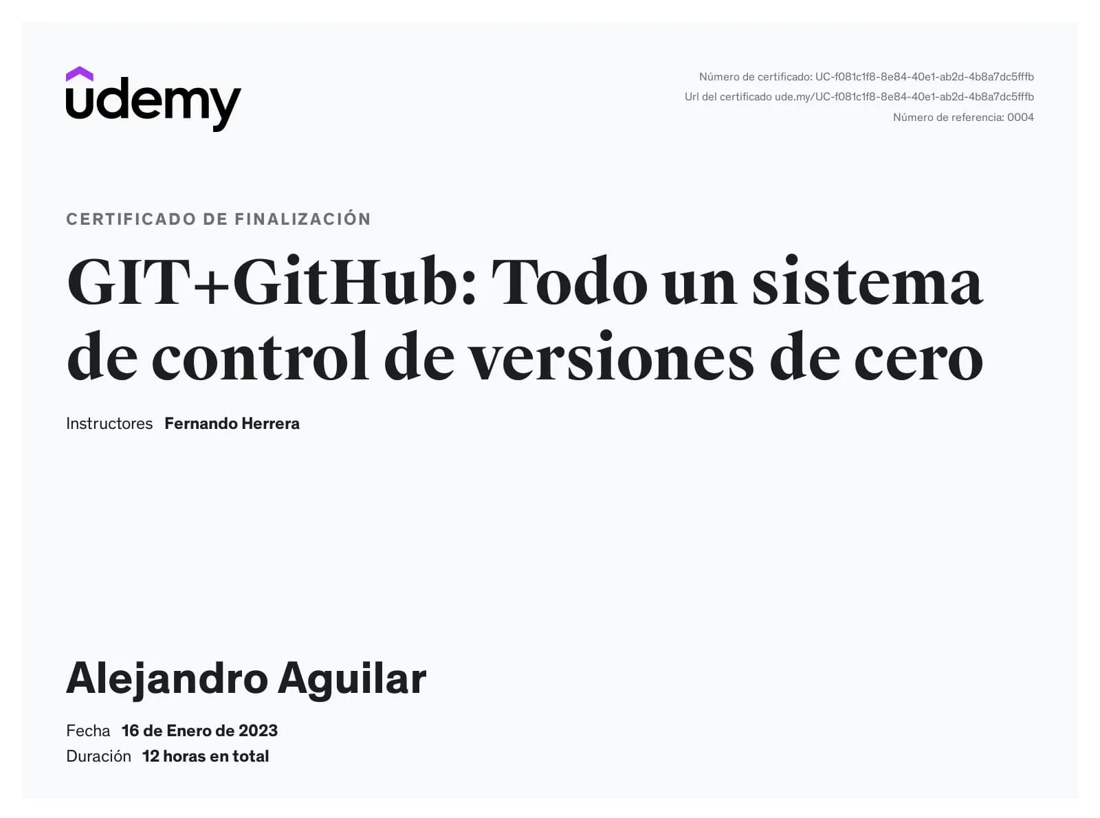 Certificado de GIT + GitHub: Todo un sistema de control de versiones de cero