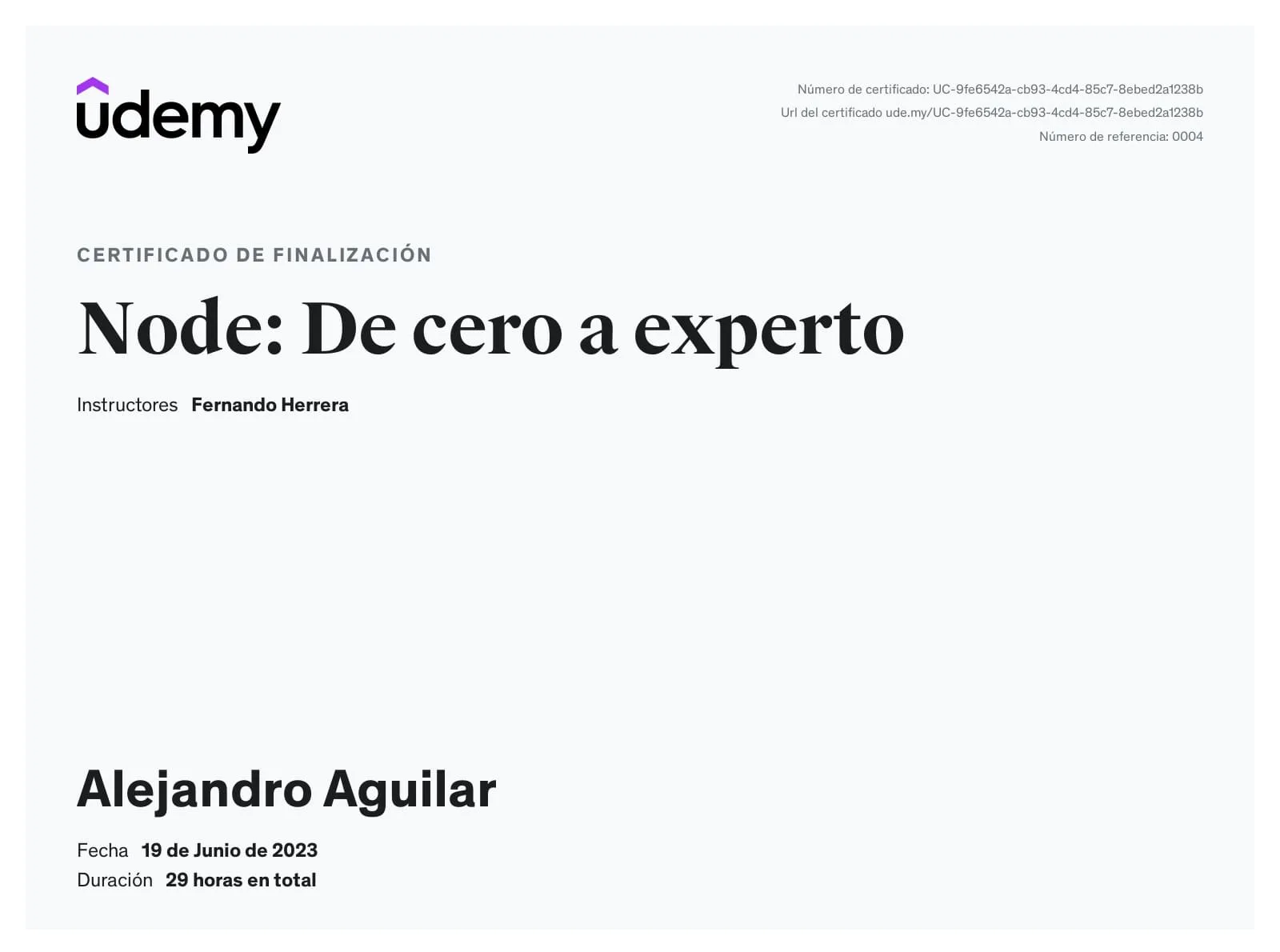 Certificado de Node: De cero a experto