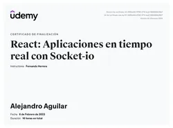 Certificado de React: Aplicaciones en tiempo real con Socket-io