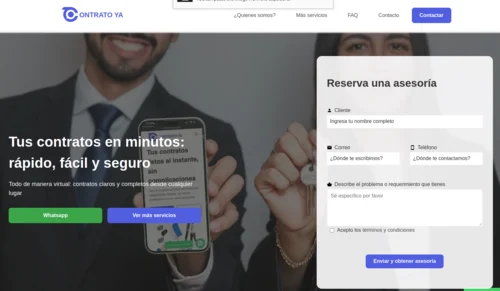 Screenshot of ContratoYa